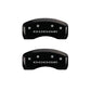 MGP 4 Caliper Covers Engraved Front & Rear With out stripes/Dodge Black finish silver ch